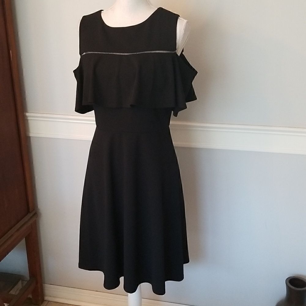 AGB dress black size 10 cold shoulder